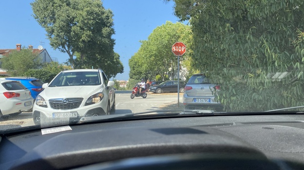 Opasno parkiranje na zelenoj površini