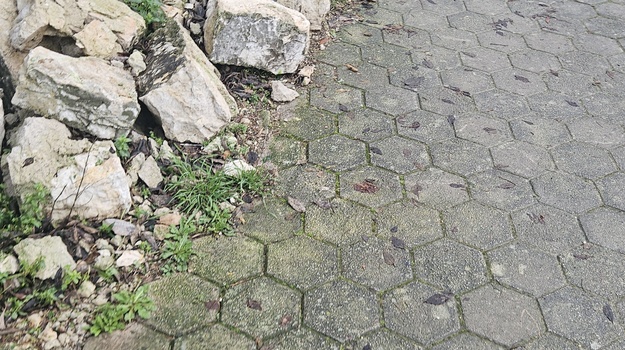 Srušeni zidić ispred kuće