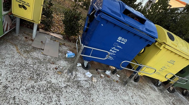 Čišćenje kontejnera u Fažanskoj ulici